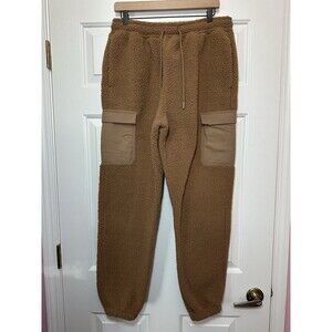 Size M Nike Jordan Flight High-Pile Sherpa Fleece Pants Brown Loose FV7450-223